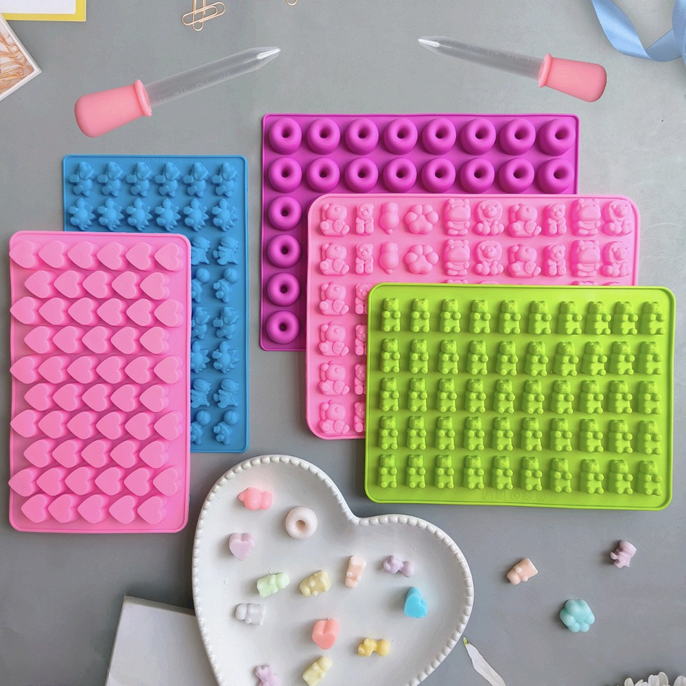 Kitchen Baking Trays - 7'li Şeker Silikon Kalıpları ve 2'li