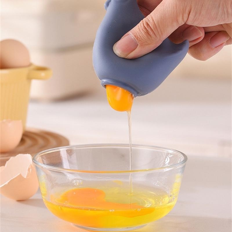Kitchen Baking Center - Eğlenceli Şekilli Yumurta Silikon Ayırıcı Alet