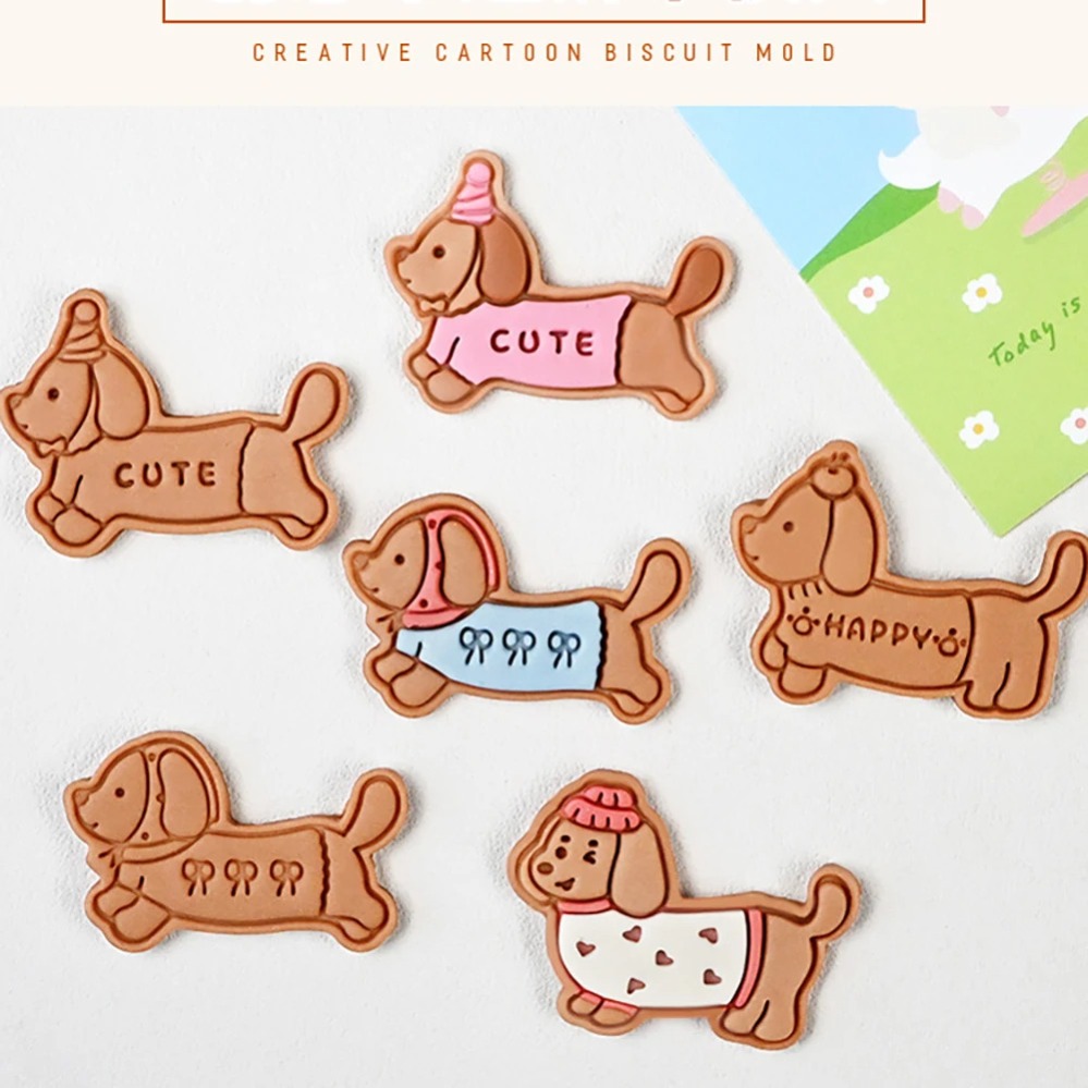 Kitchen Baking Items - Kurabiye Kalıbı Damgası Karikatür Sosis Köpek