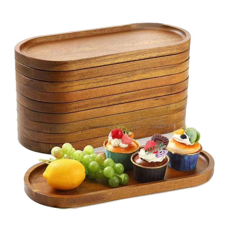 Cake Board Round - Sofra katı ahşap yiyecek tepsisi yuvarlak