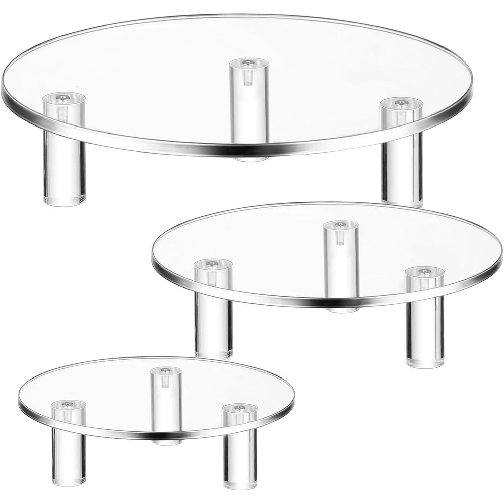 Cake Board Round - Yuvarlak Akrilik Sergi Standı Şeffaf Yuvarlak