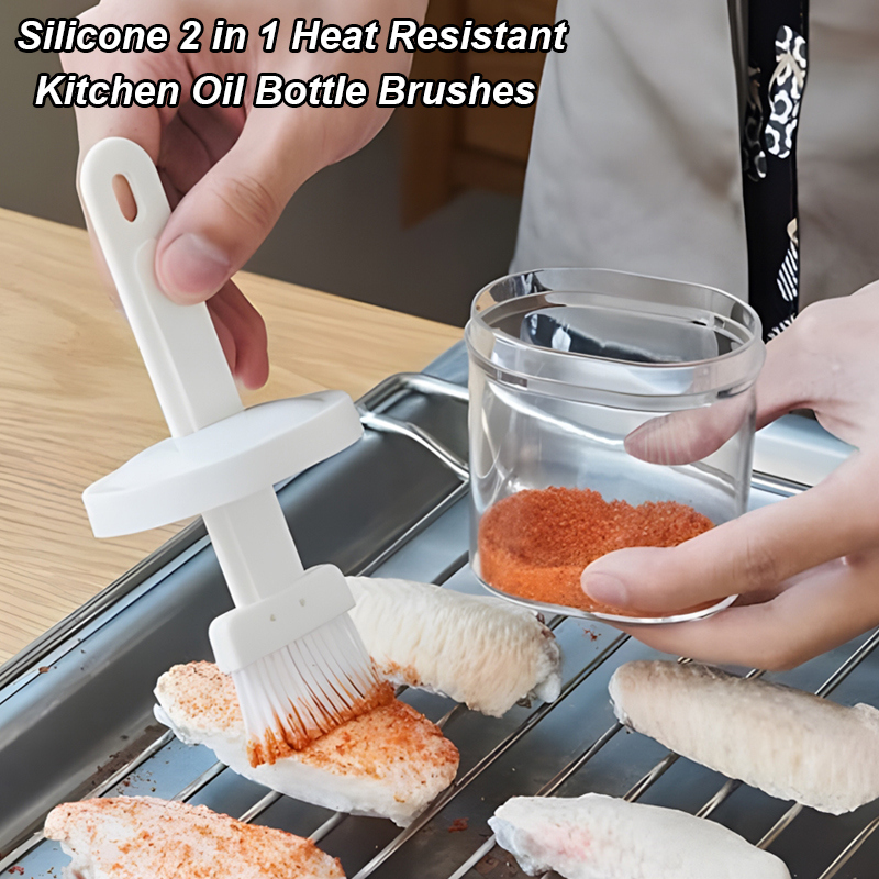 Kitchen Baking Brush - 2'si 1 arada Isıya Dayanıklı Mutfak