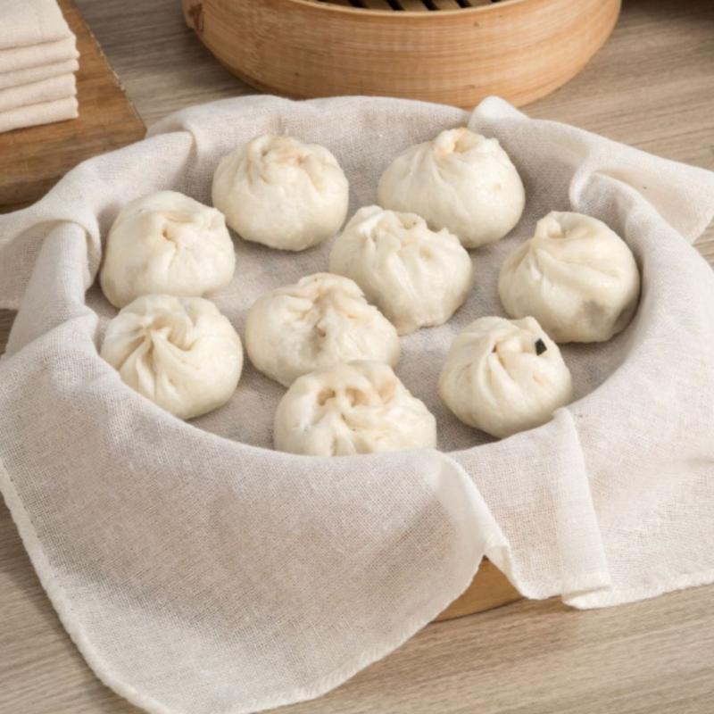 Kitchen Baking Mat - 3 adet yuvarlak saf pamuklu buharlı
