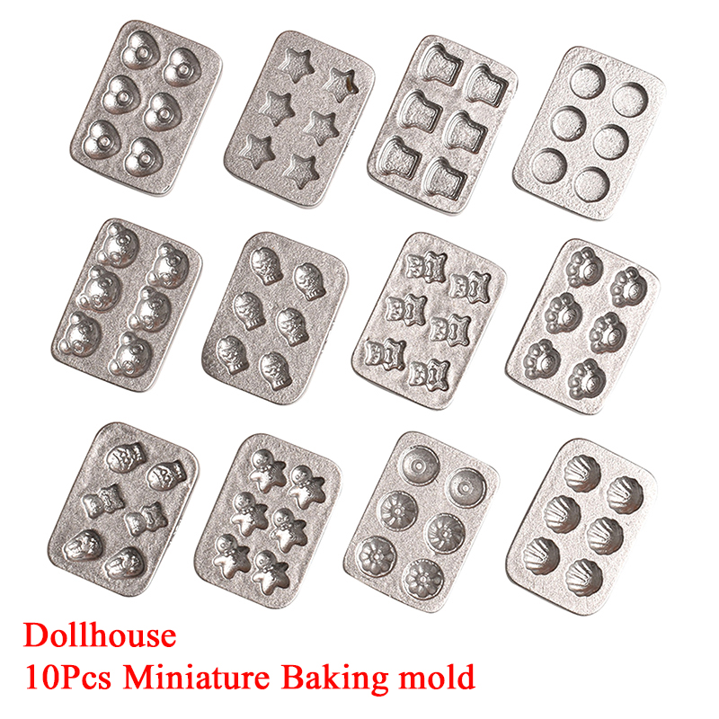 Kitchen Baking Trays - 10 adet Bebek Evi Minyatür Mini