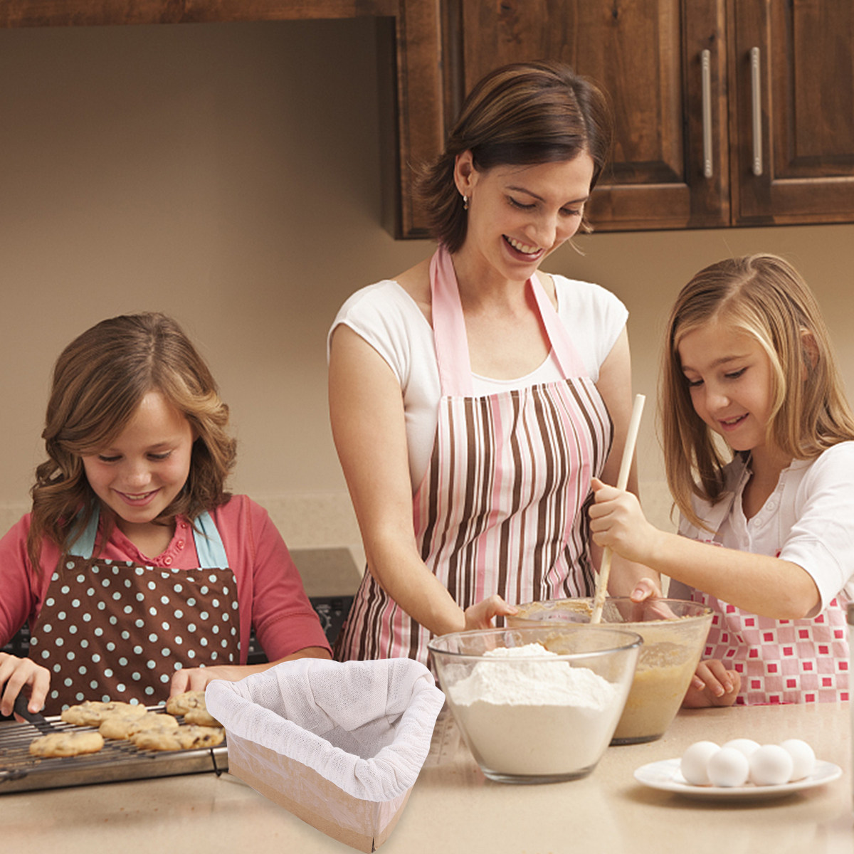 Kitchen Baking Cloth - 2 adet ekmek sepeti kumaş örtüsü