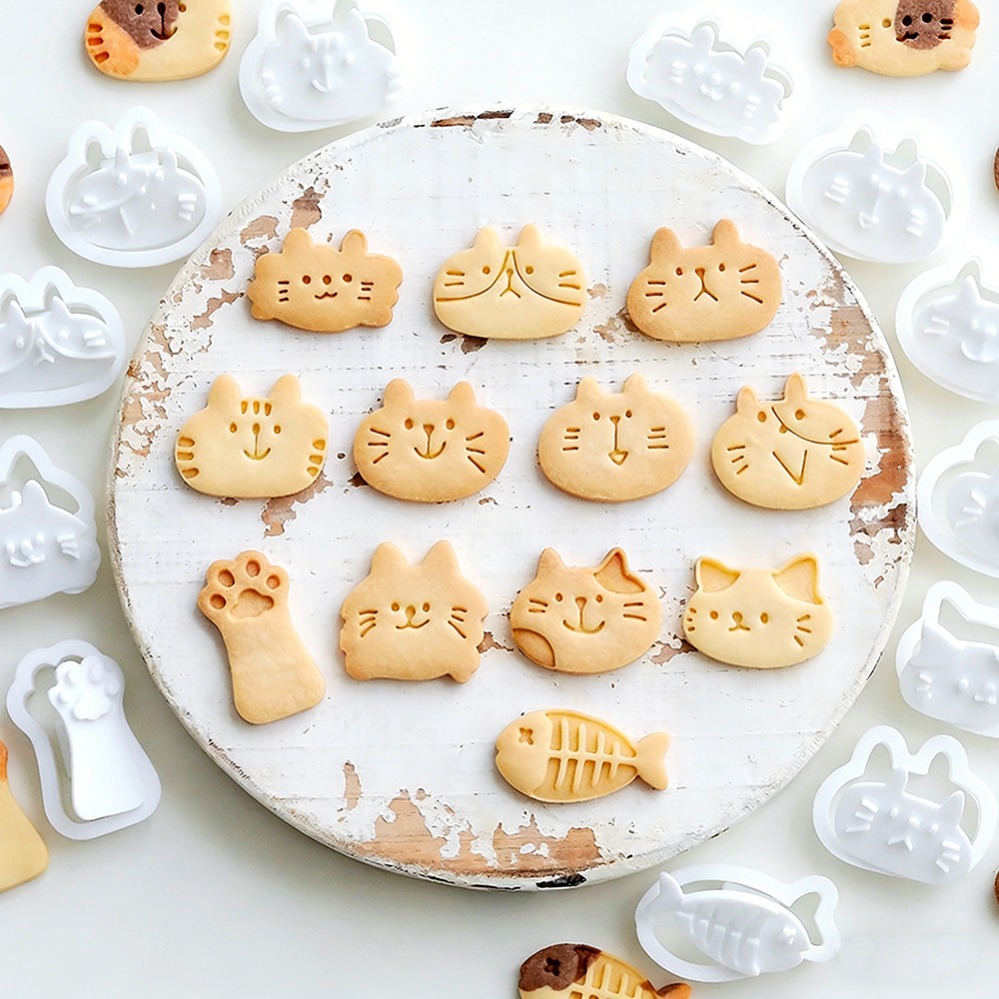 Kitchen Baking Items - Sevimli Kedi Yavrusu Kendin Yap Damgalı