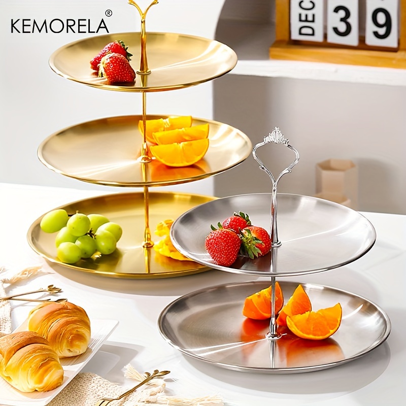 Cake Board Round - 2/3 katmanlı Paslanmaz Çelik Kek Standı