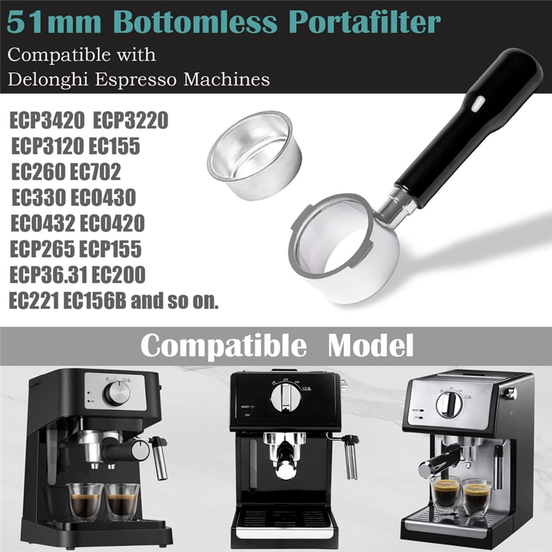 Delonghi Espresso Ecp3420 - ABYN-51Mm Dipsiz Portafilter 2 Kulak Delonghi