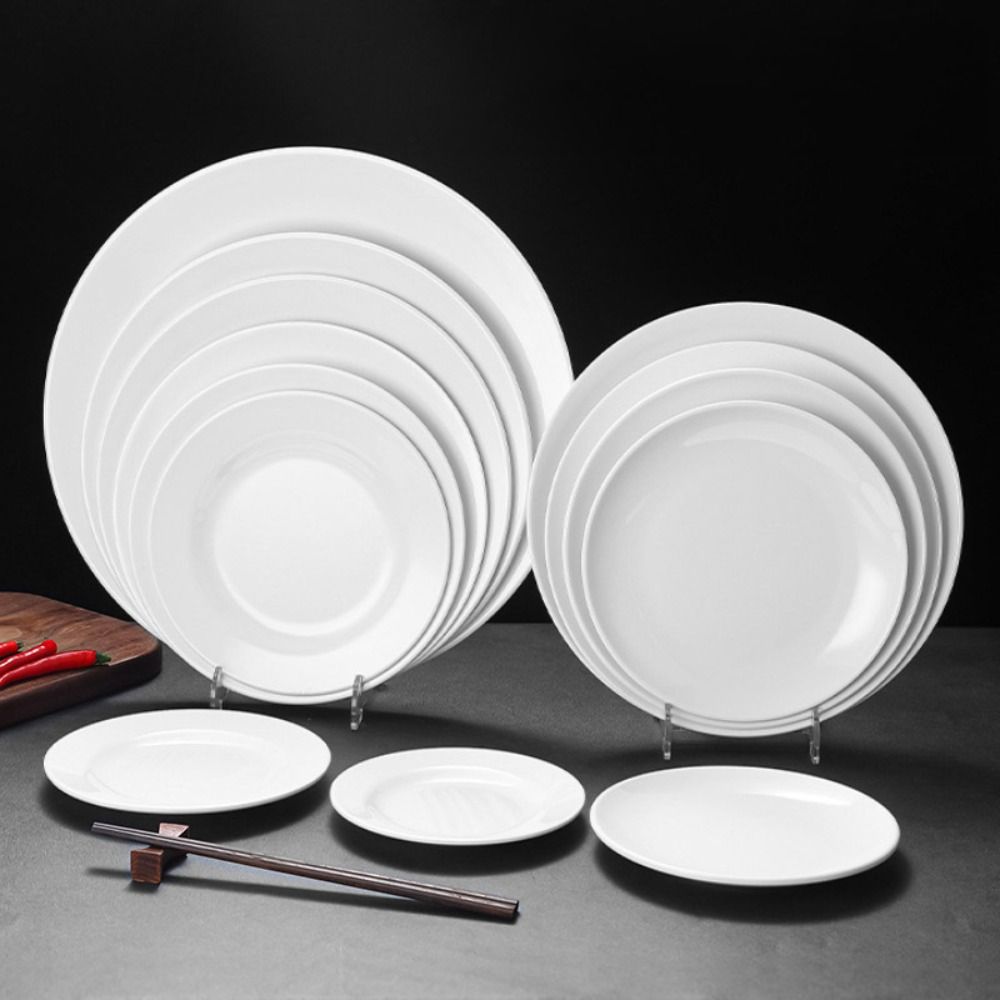 Cake Board Round - Ev Yuvarlak Melamin Beyaz Tabak Düşmeye