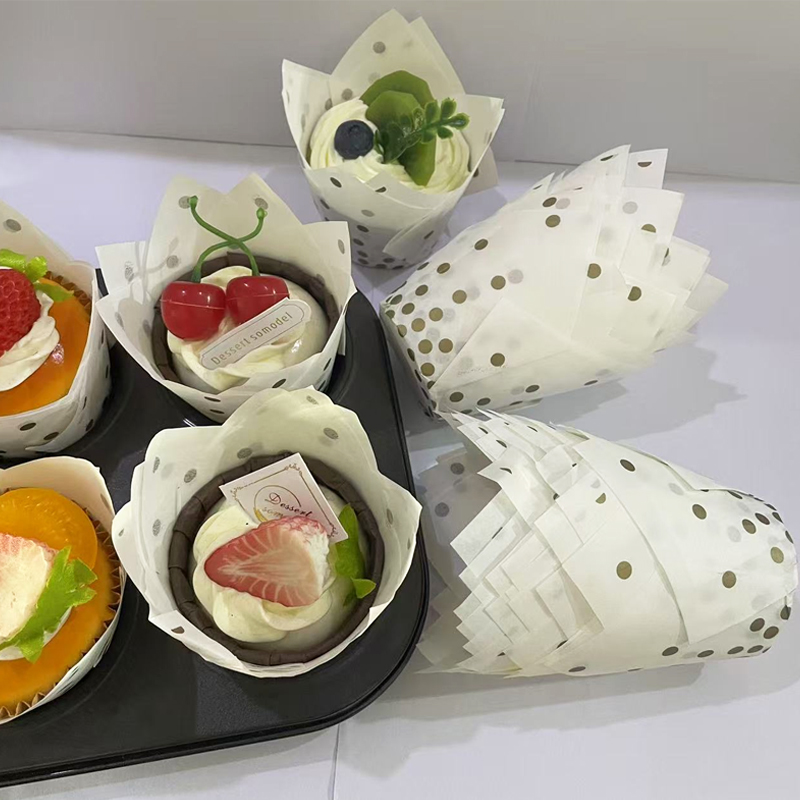 Kitchen Baking Mat - 50 Adet/100 Adet Altın Nokta Lale