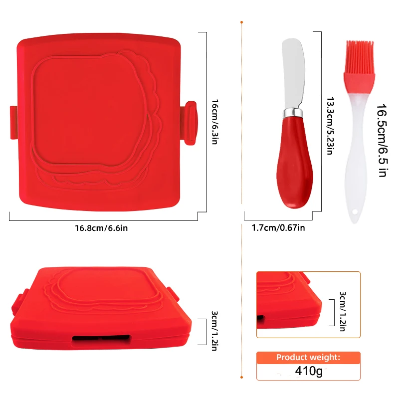 3'lü Paket Gıda Sınıfı Sandviç - Kitchen Baking Gadgets incelemesi ve fiyatı