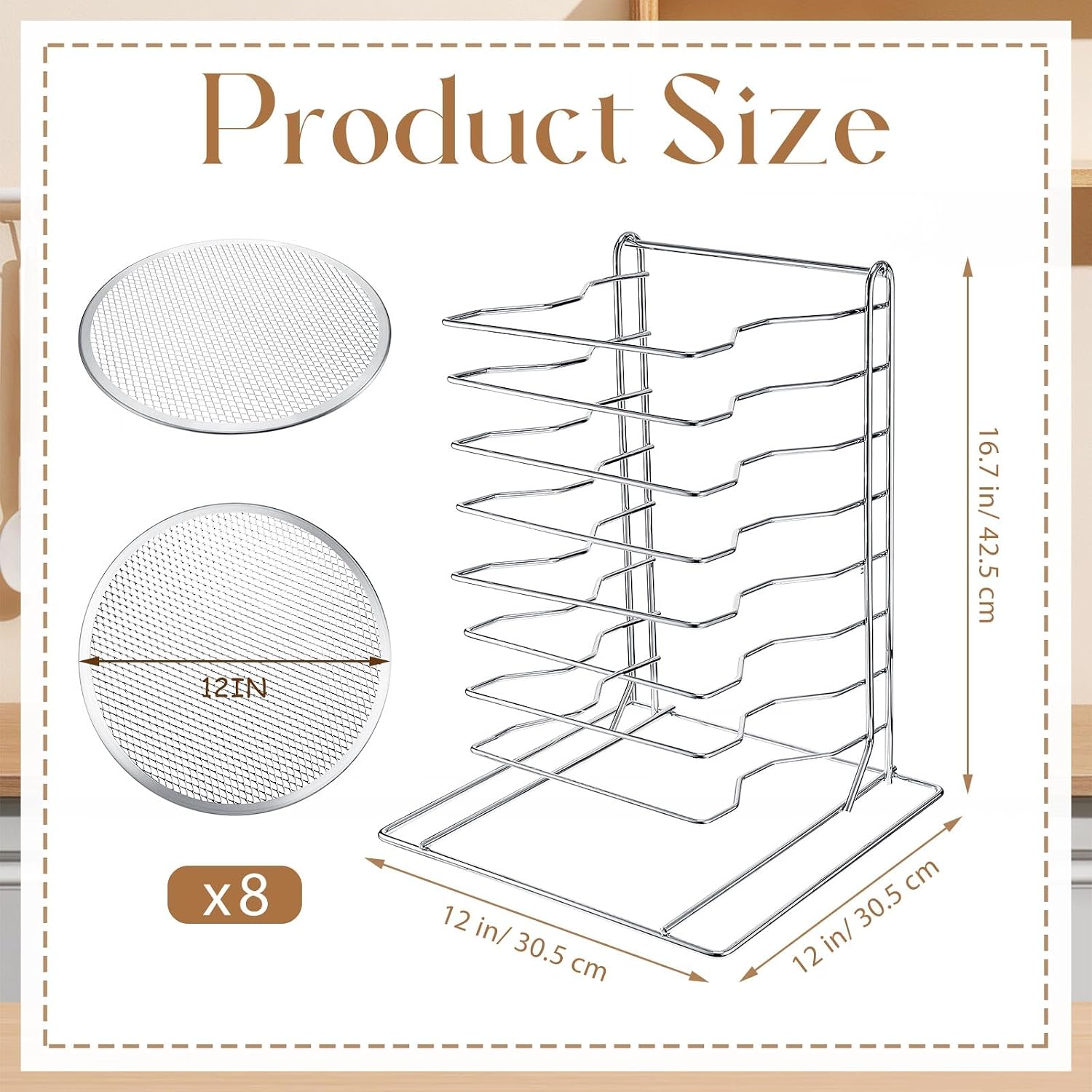 8 Katmanlı Pizza Rafı, Delikli - Kitchen Baking Pans incelemesi ve fiyatı