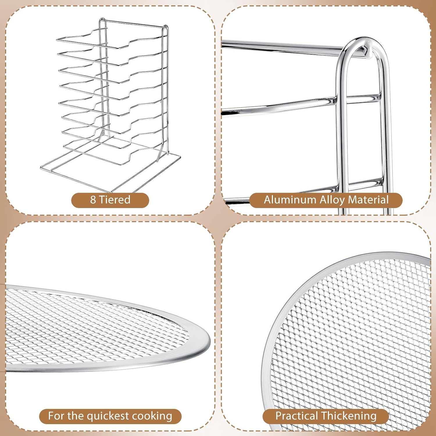 8 Katmanlı Pizza Rafı, Delikli - Kitchen Baking Pans incelemesi ve fiyatı