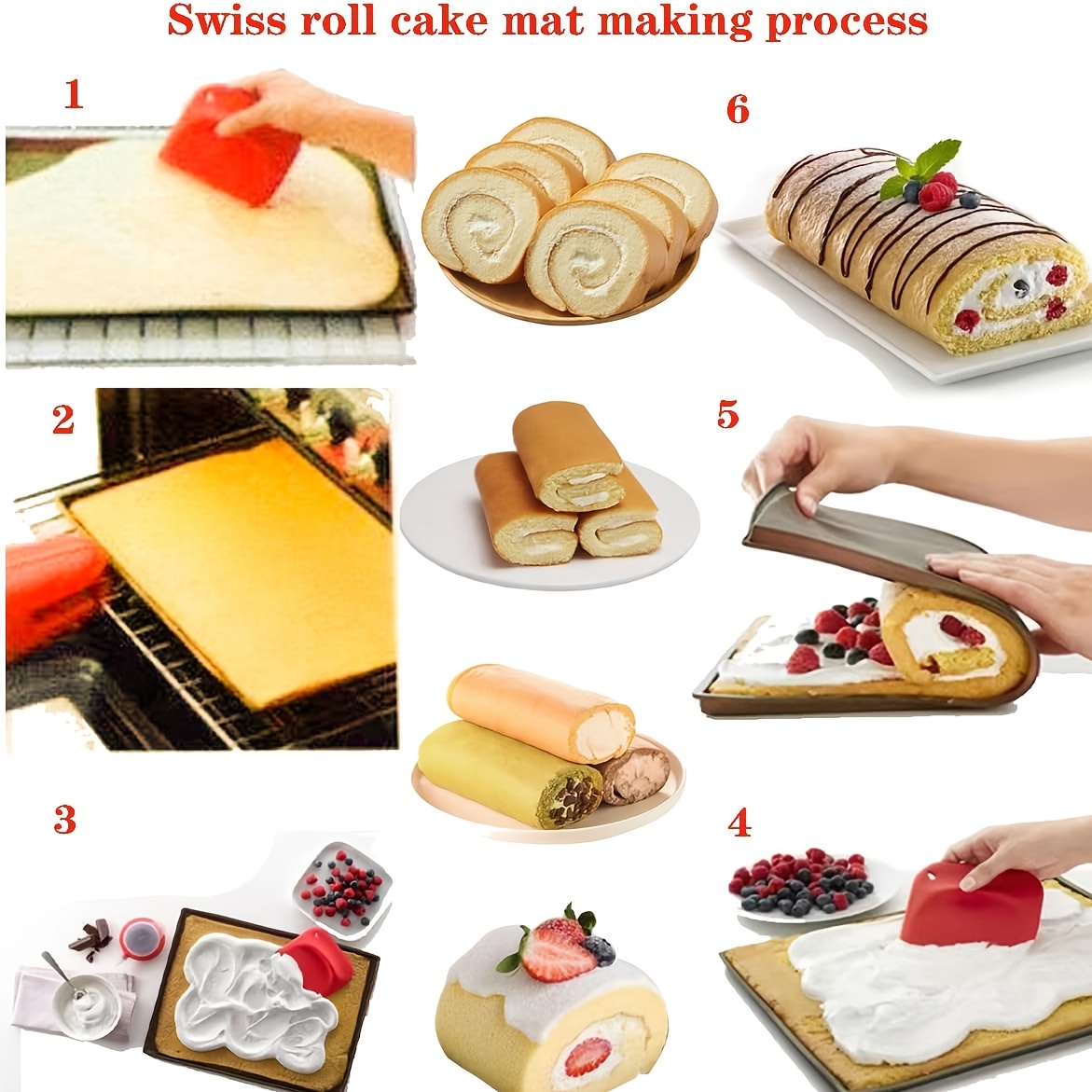 İsviçre Rulo Kekleri için 2 Si - Kitchen Baking Mat incelemesi ve fiyatı