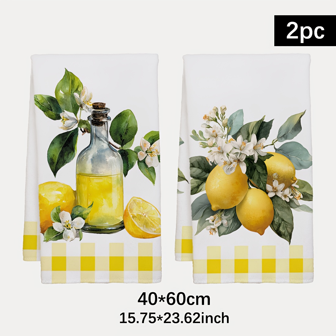 2'li Set, Limon Çiçek Desenli  - Kitchen Baking Cloth incelemesi ve fiyatı