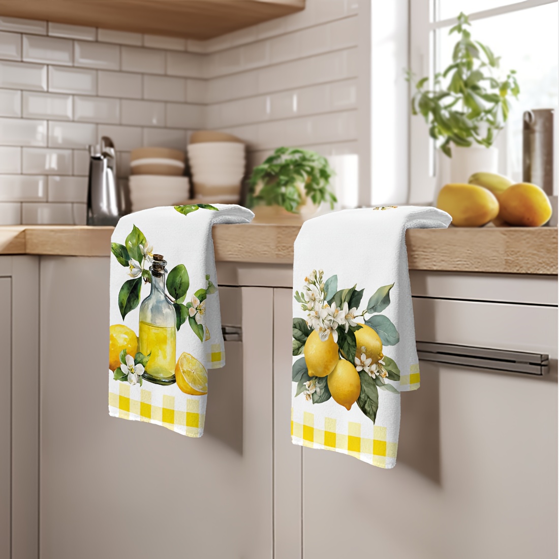 2'li Set, Limon Çiçek Desenli  - Kitchen Baking Cloth incelemesi ve fiyatı