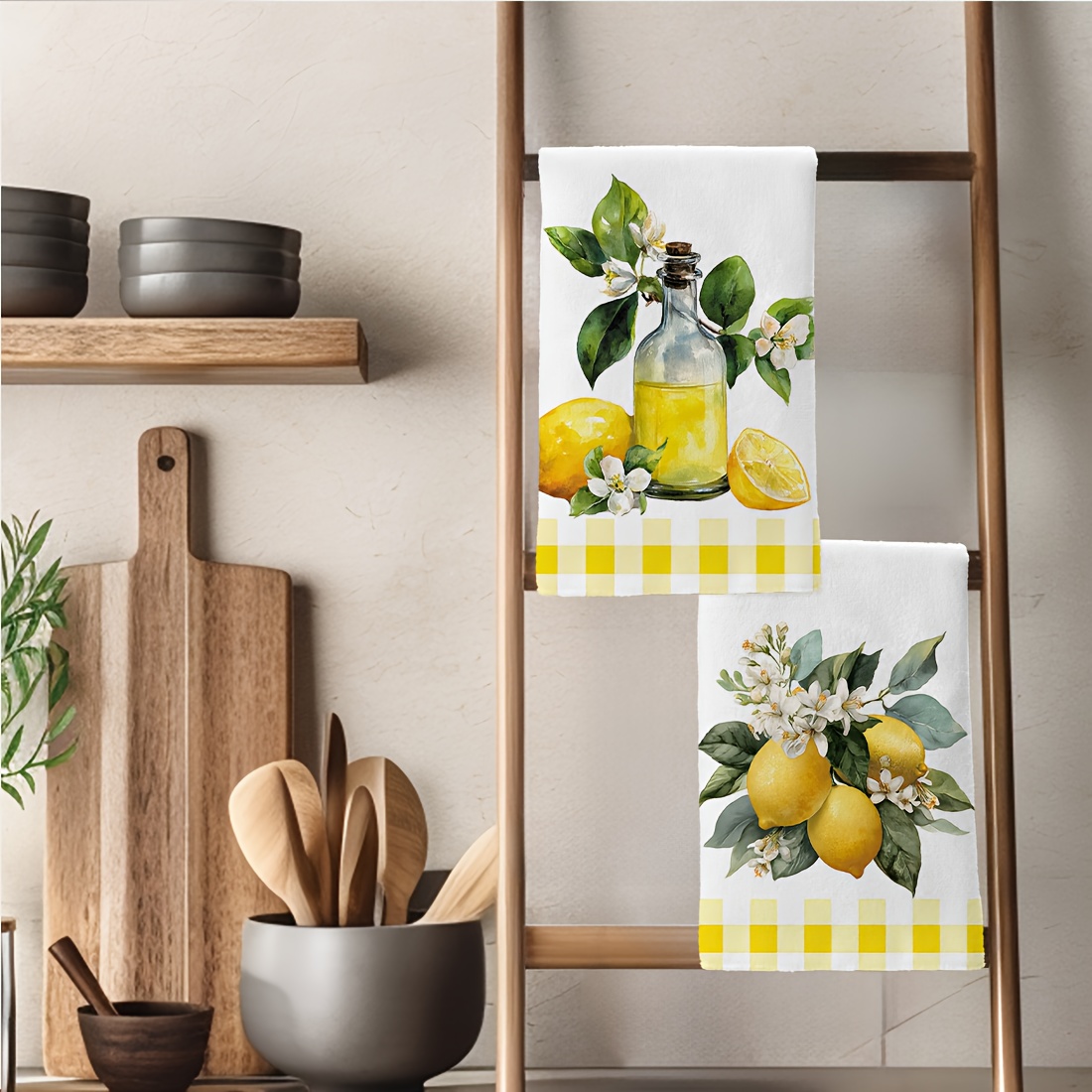 2'li Set, Limon Çiçek Desenli  - Kitchen Baking Cloth incelemesi ve fiyatı