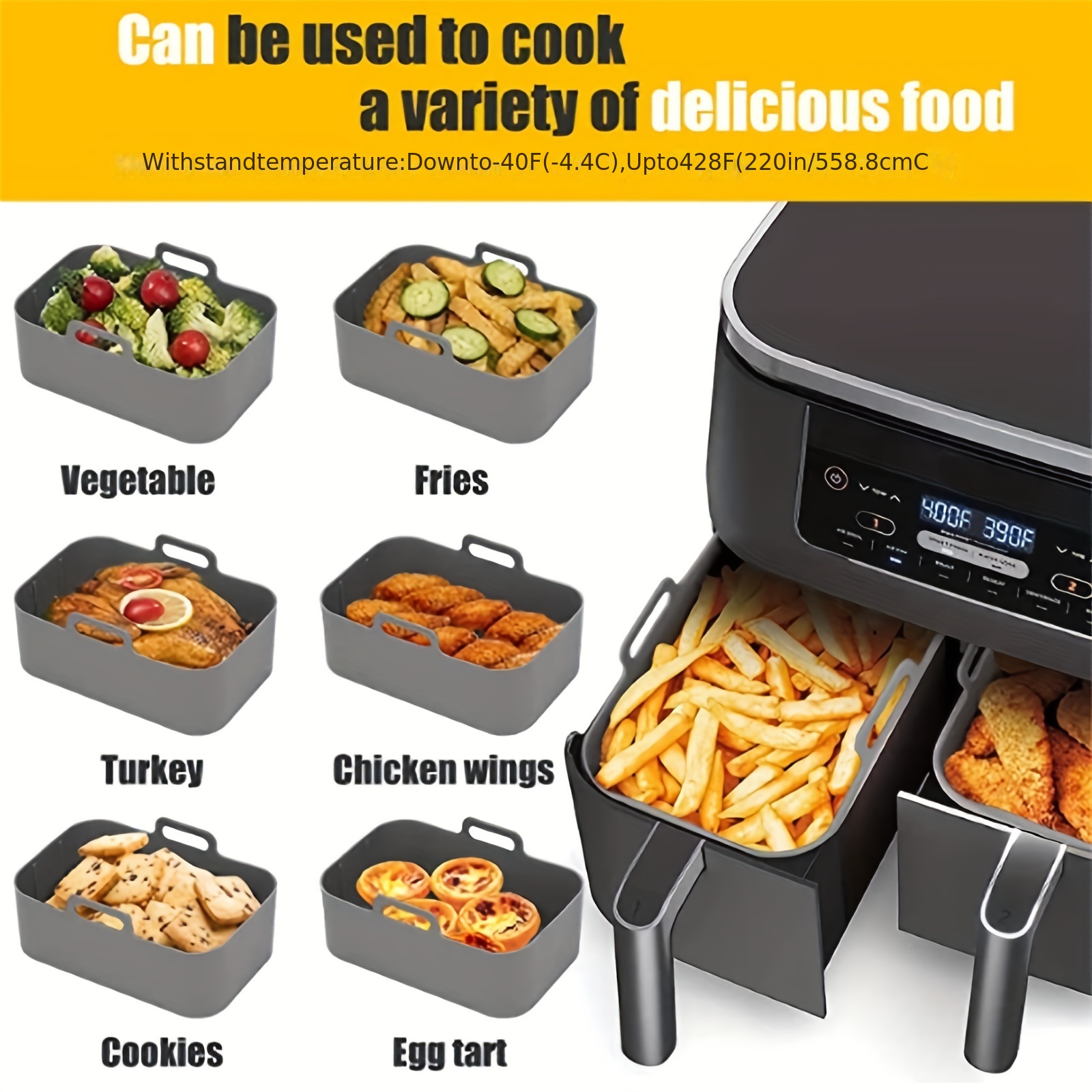 1/2 adet hava fritöz silikon t - Kitchen Baking Trays incelemesi ve fiyatı