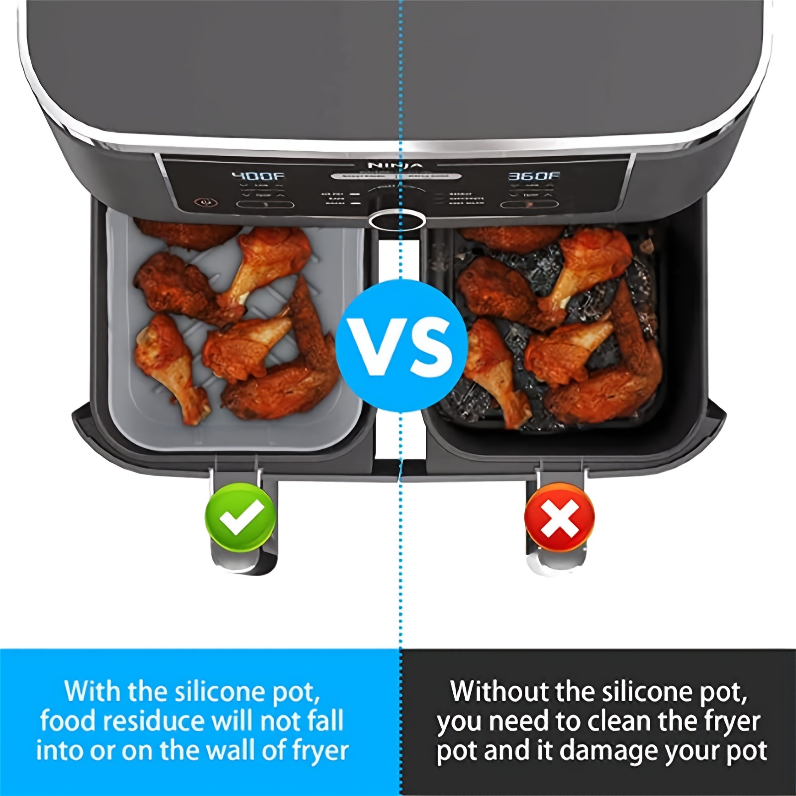 1/2 adet hava fritöz silikon t - Kitchen Baking Trays incelemesi ve fiyatı