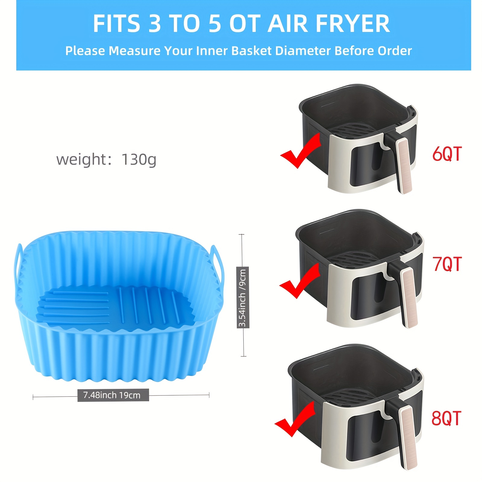 1 kare silikon hava fritöz ast - Kitchen Baking Gadgets incelemesi ve fiyatı
